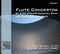 CD album cover 'Flute Concertos' (GEN 15338) with Felix Renggli, Brian Dean, Chamber Academy Basel