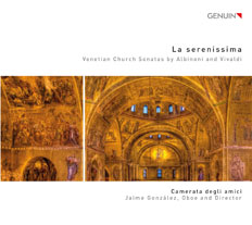 CD album cover 'La serenissima' (GEN 15332) with Camerata degli amici:, Jaime González, Pietro Corna, Mario Kopf ...