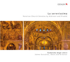 La serenissima CD album cover 'La serenissima' (GEN 15332) with Camerata degli amici:, Jaime González, Pietro Corna, Mario Kopf ...