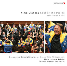 Alma Llanera - Soul of the Plains CD album cover 'Alma Llanera - Soul of the Plains' (GEN 15358) with Sächsische Bläserphilharmonie ...