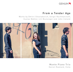CD album cover 'From a Tender Age' (GEN 15369) with Monte Piano Trio, Daniel Rowland