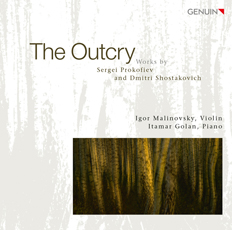 CD album cover 'The Outcry' (GEN 15547) with Igor Malinovsky, Itamar Golan