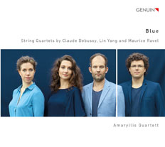CD album cover 'Blue' (GEN 15373) with Amaryllis Quartett