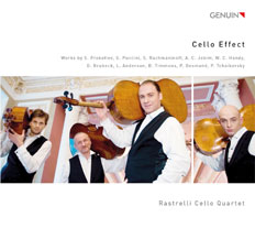 Cello Effect CD album cover 'Cello Effect' (GEN 15364) with Rastrelli Cello Quartet