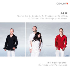 Loco CD album cover 'Loco' (GEN 16403) with The Wave Quartet