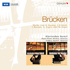 CD album cover 'Br�cken' (GEN 16549) with Klavierduo Stenzl