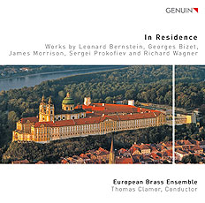 In Residence CD album cover 'In Residence' (GEN 16427) with European Brass Ensemble, Thomas Clamor