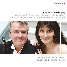 CD album cover 'French Holidays' (GEN 17451) with John Finucane, Elisaveta Blumina