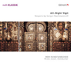 CD album cover 'All-Night Vigil' (GEN 17476) with MDR-Rundfunkchor, Risto Joost, Klaudia  Zeiner, Falk Hoffmann