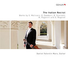 The Italian Recital CD album cover 'The Italian Recital' (GEN 18614) with Daniel Valentin Marx