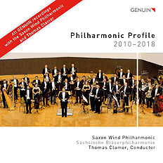 Philharmonic Profile CD album cover 'Philharmonic Profile' (GEN 18630) with Sächsische Bläserphilharmonie, Thomas Clamor