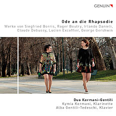 CD album cover 'Ode an die Rhapsodie' (GEN 18625) with Duo Kermani-Gentili, Kymia Kermani, Alba Gentili-Tedeschi