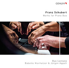 CD album cover 'Franz Schubert' (GEN 19649) with Duo Lontano