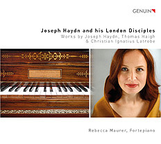 CD album cover 'Joseph Haydn and his London Disciples' (GEN 19650) with Rebecca Maurer