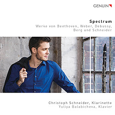 CD album cover 'Spectrum' (GEN 19635) with Christoph Schneider, Yuliya Balabicheva