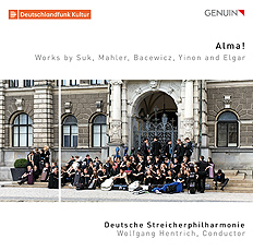 Alma! CD album cover 'Alma!' (GEN 19667) with Deutsche Streicherphilharmonie, Wolfgang Hentrich