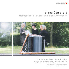 CD album cover 'Diana Cemeryte' (GEN 19677) with Sabine Ambos, Mirjana Petercol