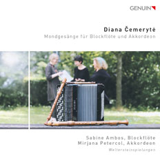 Diana Cemeryte CD album cover 'Diana Cemeryte' (GEN 19677) with Sabine Ambos, Mirjana Petercol