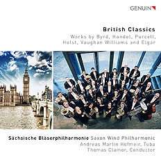 British Classics CD album cover 'British Classics' (GEN 20658) with Sächsische Bläserphilharmonie, Andreas Martin Hofmeir ...
