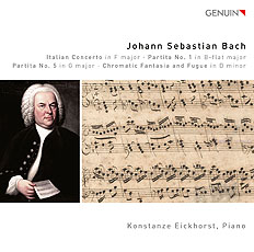 CD album cover 'Johann Sebastian Bach' (GEN 20682) with Konstanze Eickhorst