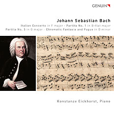 Johann Sebastian Bach CD album cover 'Johann Sebastian Bach' (GEN 20682) with Konstanze Eickhorst