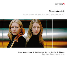CD album cover 'Shostakovich' (GEN 20701) with Duo Anouchka & Katharina Hack, Gautier Capu�on