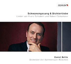 CD album cover 'Schwanengesang & Dichterliebe' (GEN 20710) with Daniel Behle, Kammeroper M�nchen, Christophe G�rdes ...