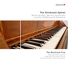 The Hitchcock Spinet CD album cover 'The Hitchcock Spinet' (GEN 20696) with The Hitchcock Trio, Anke Dennert, Gabriele Steinfeld ...
