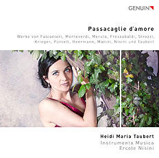 CD album cover 'Passacaglie d�amore' (GEN 20722) with Heidi Maria Taubert, Instrumenta Musica, Ercole Nisini