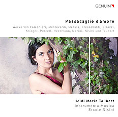 Passacaglie d‘amore CD album cover 'Passacaglie d‘amore' (GEN 20722) with Heidi Maria Taubert, Instrumenta Musica, Ercole Nisini