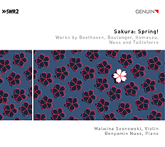 CD album cover 'Sakura: Spring!' (GEN 21747) with Malwina Sosnowski, Benyamin Nuss