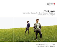 CD album cover 'Continuum' (GEN 21734) with Michael Heupel, Mario H�ring
