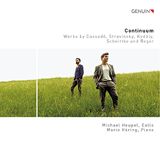 Continuum CD album cover 'Continuum' (GEN 21734) with Michael Heupel, Mario Häring