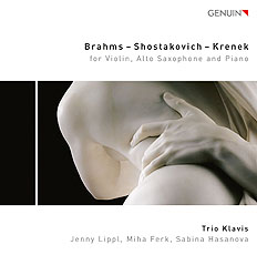 CD album cover 'Brahms — Schostakowitsch — Krenek ' (GEN 21735) with Trio Klavis