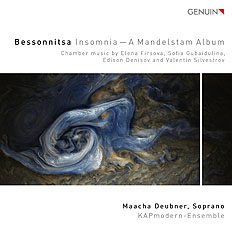 CD album cover 'Bessonnitsa | Insomnia � A Mandelstam Album' (GEN 21741 ) with Maacha Deubner, KAPmodern-Ensemble ...