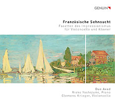CD album cover 'Franz�sische Sehnsucht' (GEN 21743) with Rieko Yoshizumi, Clemens Krieger