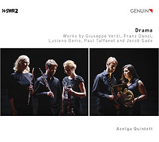 CD album cover 'Drama' (GEN 21748) with Acelga Quintett