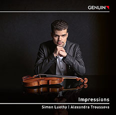 CD album cover 'Impressions' (GEN 21754) with Simon Luethy, Alexandra  Troussova
