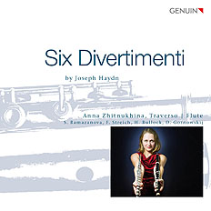 CD album cover 'Six Divertimenti' (GEN 22560) with Anna  Zhitnukhina, Hayley Bullock, Svetlana Ramazanova ...