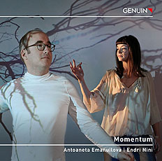 CD album cover 'Momentum' (GEN 22796) with Antoaneta Emanuilova, Endri Nini