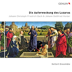 CD album cover 'Die Auferweckung des Lazarus' (GEN 22802) with Gellert Ensemble, Andreas Mitschke