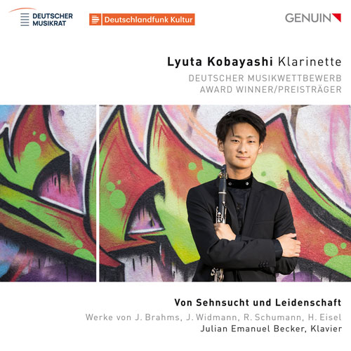 CD album cover 'Von Sehnsucht und Leidenschaft' (GEN 24856) with Lyuta Kobayashi, Julian Emanuel Becker