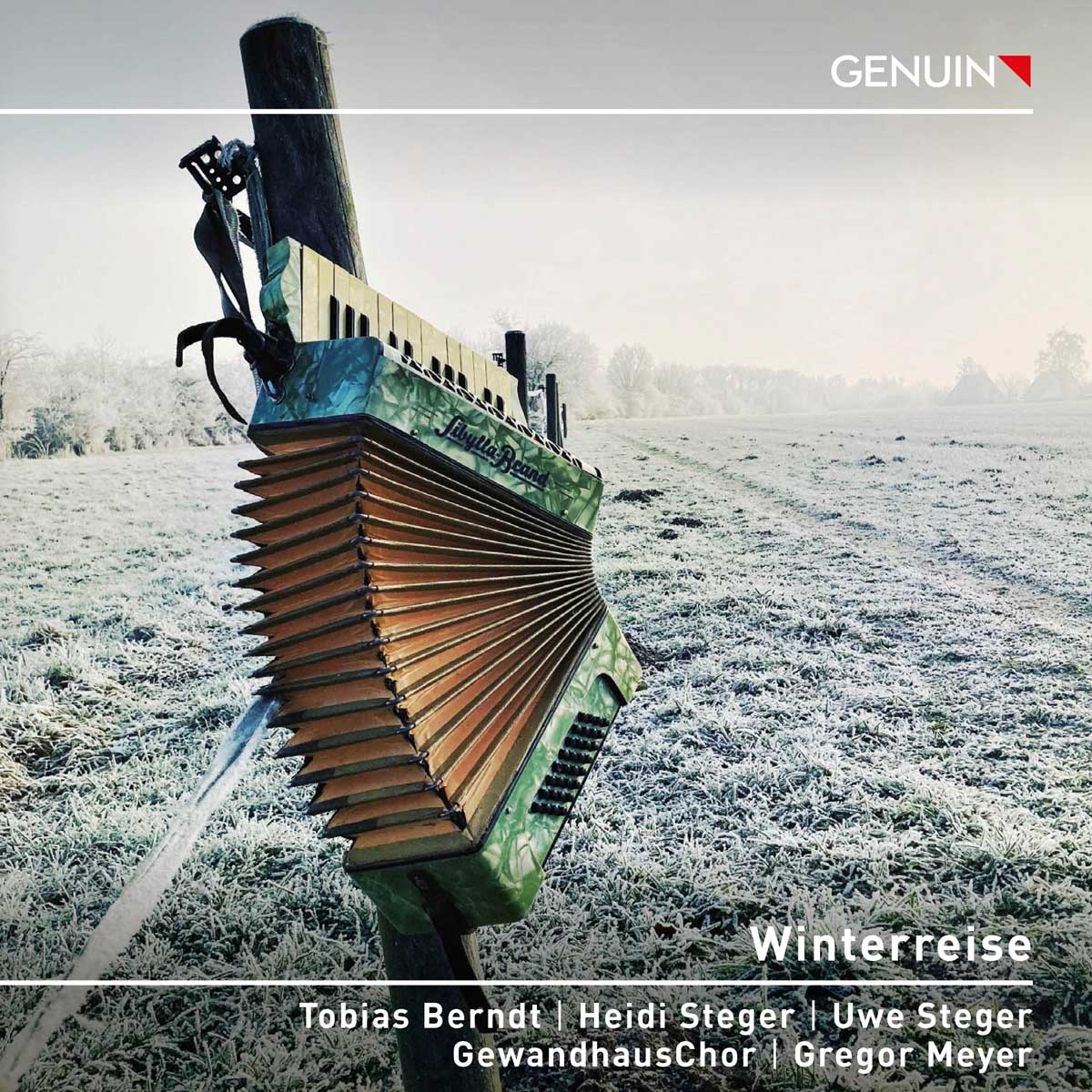 CD album cover 'Winterreise' (GEN 23847) with Tobias Berndt, Heidi Steger, Uwe Steger, GewandhausChor, Gregor  Meyer