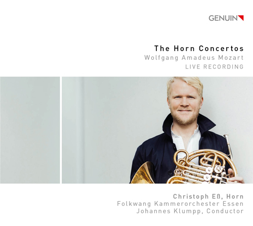 CD album cover 'The Horn Concertos' (GEN 18618) with Christoph E�, Folkwang Kammerorchester Essen, Johannes Klumpp