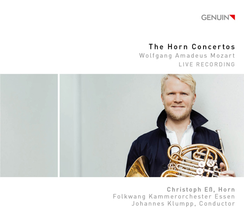 The Horn Concertos CD album cover 'The Horn Concertos' (GEN 18618) with Christoph Eß, Folkwang Kammerorchester Essen, Johannes Klumpp
