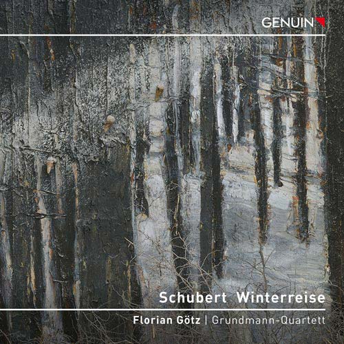Schubert Winterreise CD album cover 'Schubert Winterreise' (GEN 23819) with Florian Götz, Grundmann-Quartett