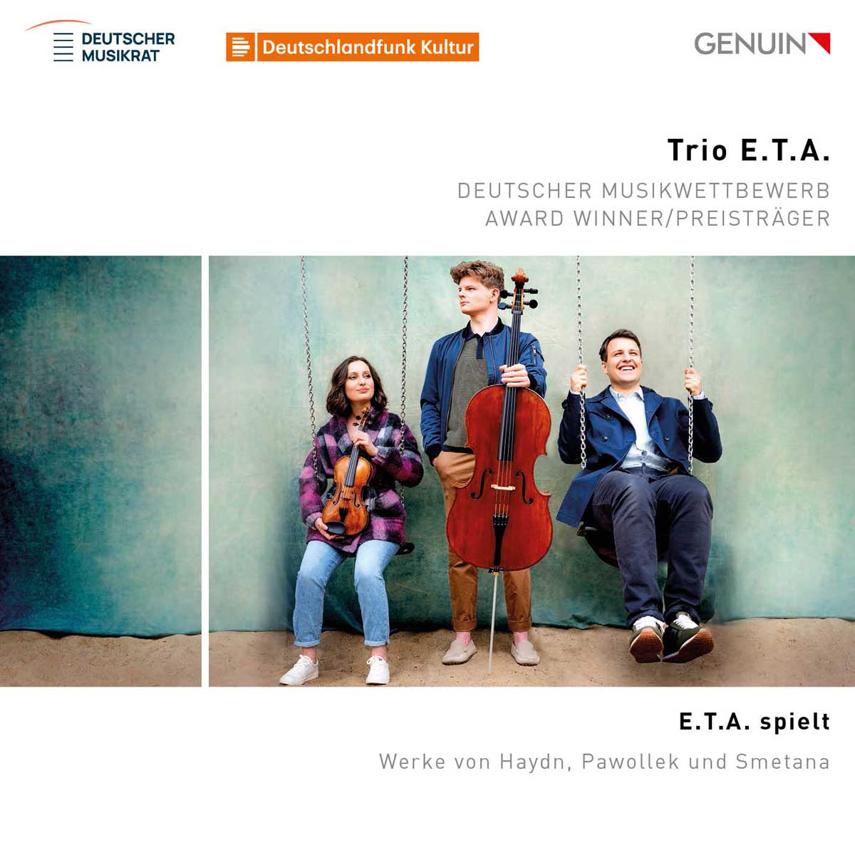 CD album cover 'E.T.A. spielt' (GEN 23816) with Trio E.T.A.