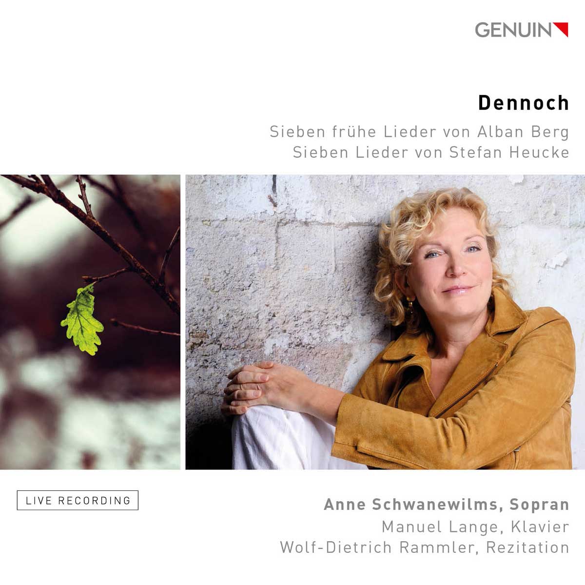 CD album cover 'Dennoch � Nevertheless' (GEN 23808) with Anne Schwanewilms, Manuel Lange, Wolf-Dietrich Rammler ...