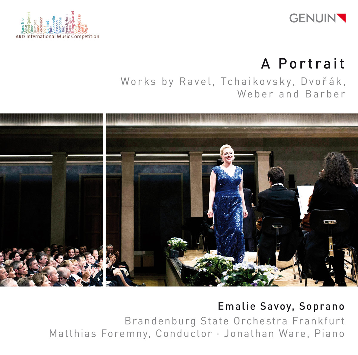 CD album cover 'A Portrait' (GEN 16436) with Emalie Savoy, Brandenburgisches Staatsorchester Frankfurt ...