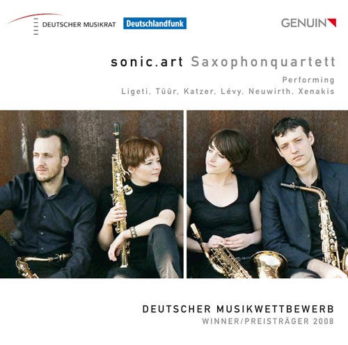 sonic.art Saxophonquartett CD album cover 'sonic.art Saxophonquartett' (GEN 10164 ) with sonic.art